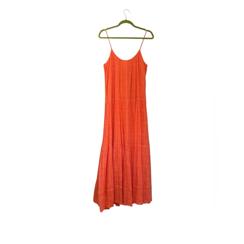 Apiece Apart Gauzy Cotton Blend Saluda Tier Maxi Dress In Nastu Size Small - Picture 5 of 14